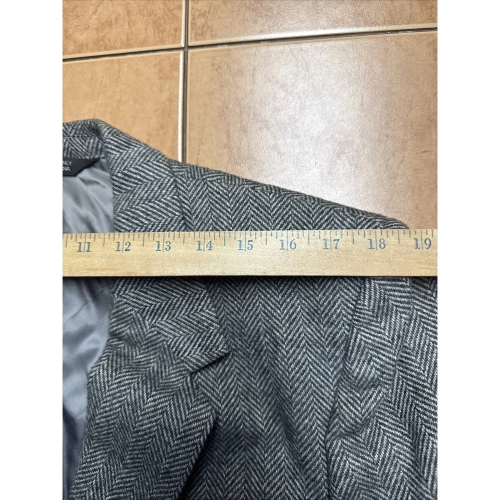 VINTAGE OAKTON Sz 42R Gray Herringbone Tweed Wool Blend Blazer Sport Coat Jacket